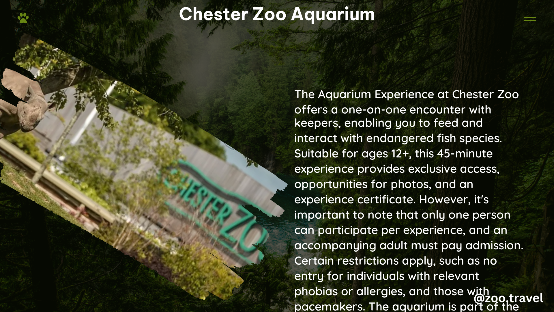 chester zoo aquarium