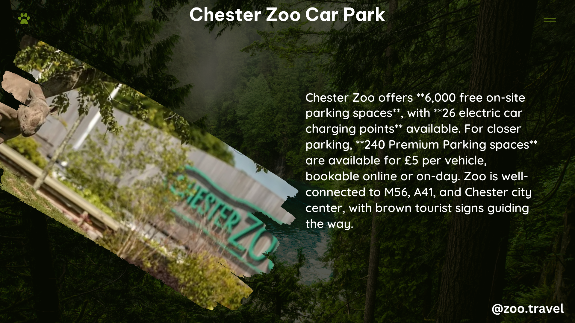 chester zoo car park