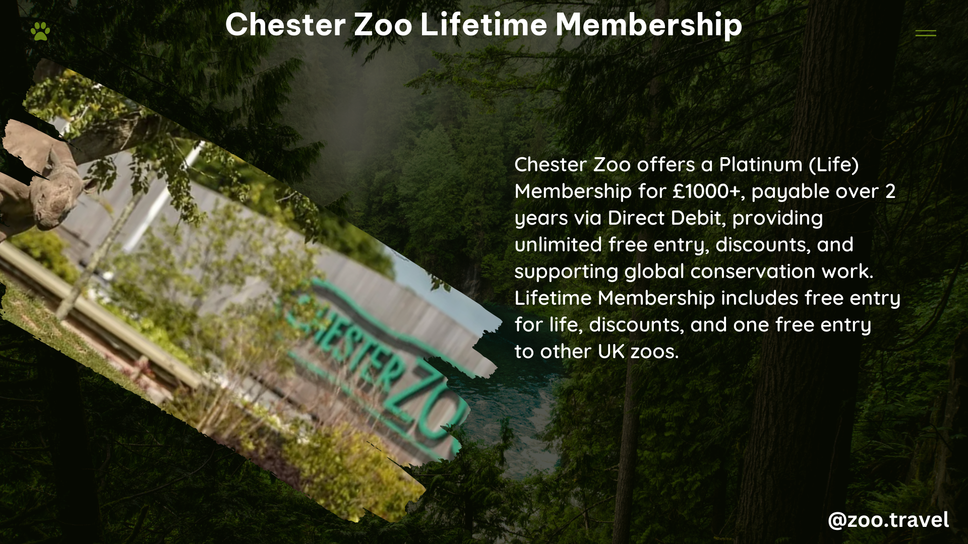 chester zoo lifetime membership