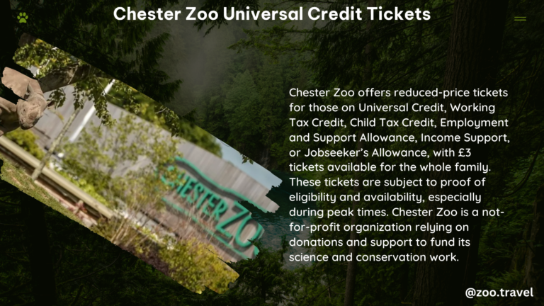 chester zoo universal credit tickets