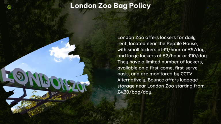 london zoo bag policy