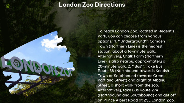 london zoo directions