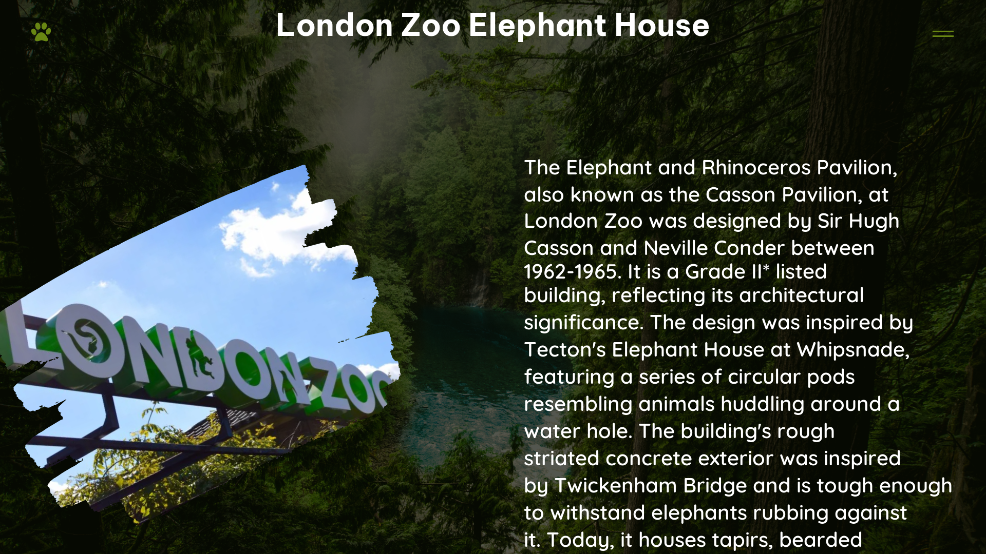 london zoo elephant house