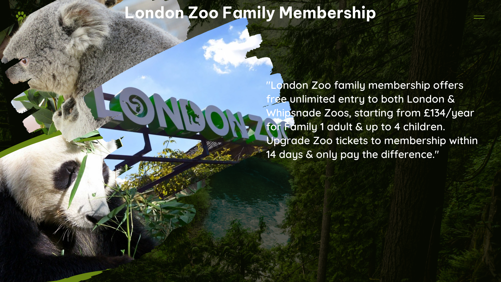 london zoo family membership