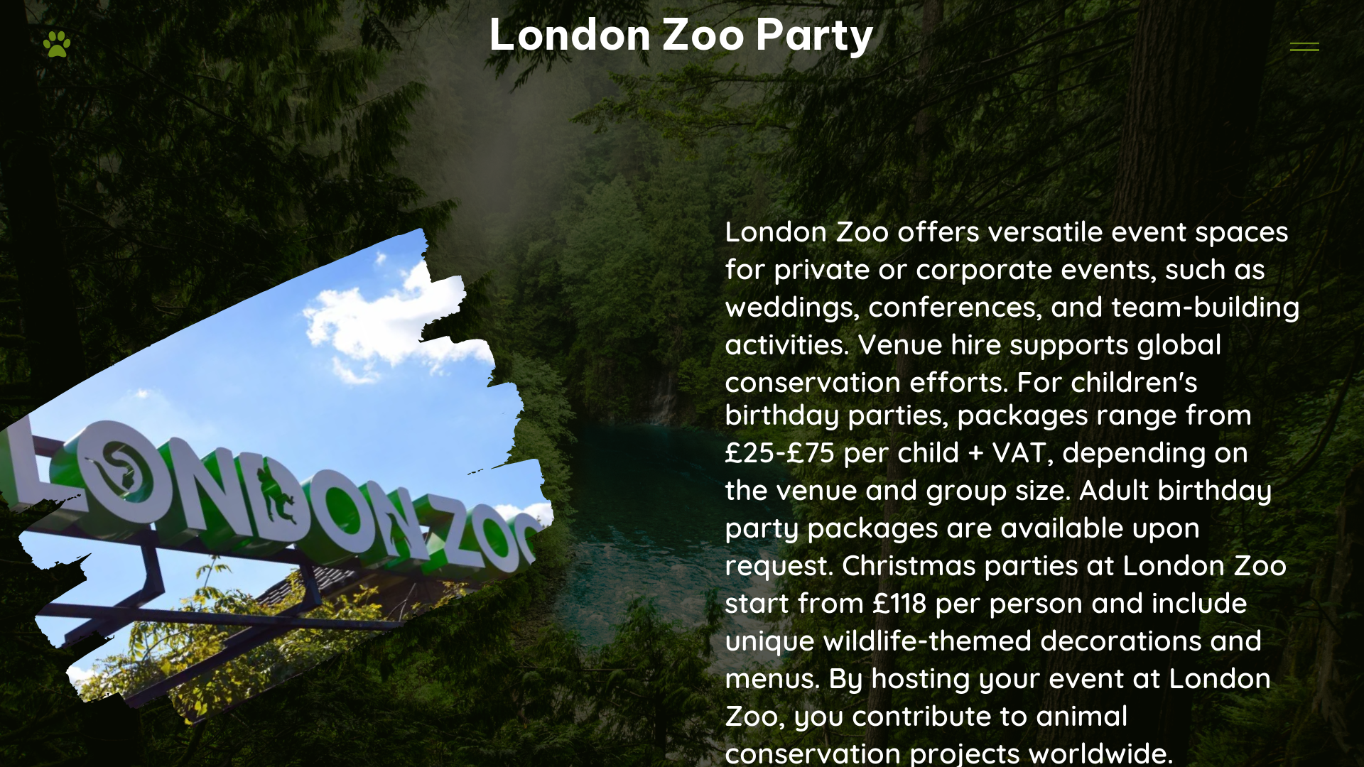 london zoo party