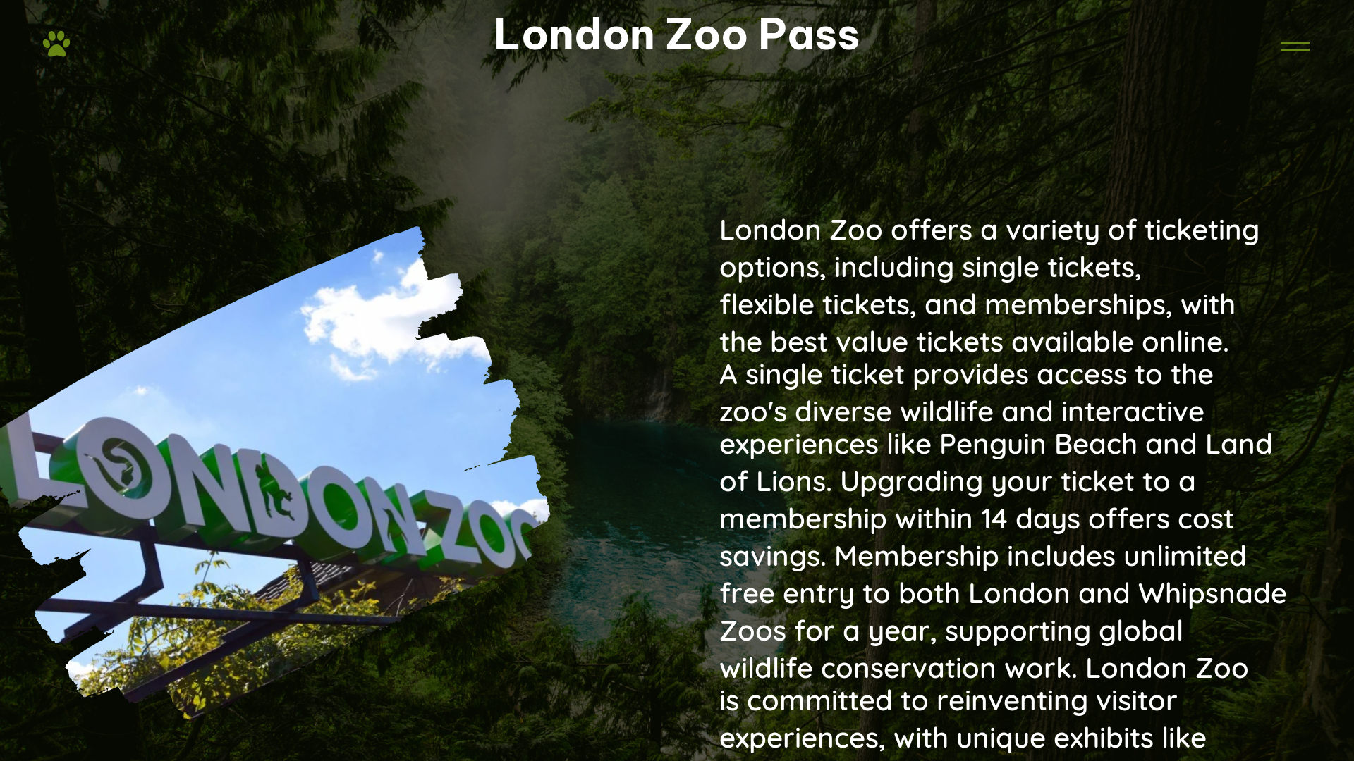 london zoo pass