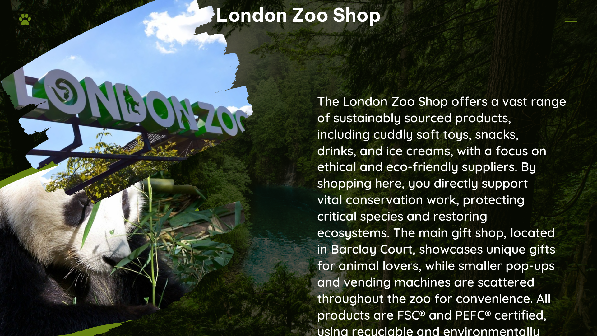 london zoo shop