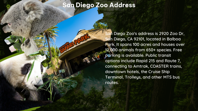 san diego zoo address