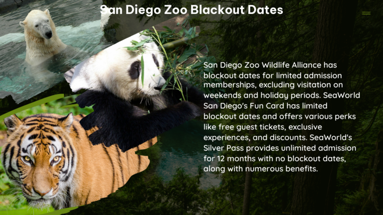 san diego zoo blackout dates