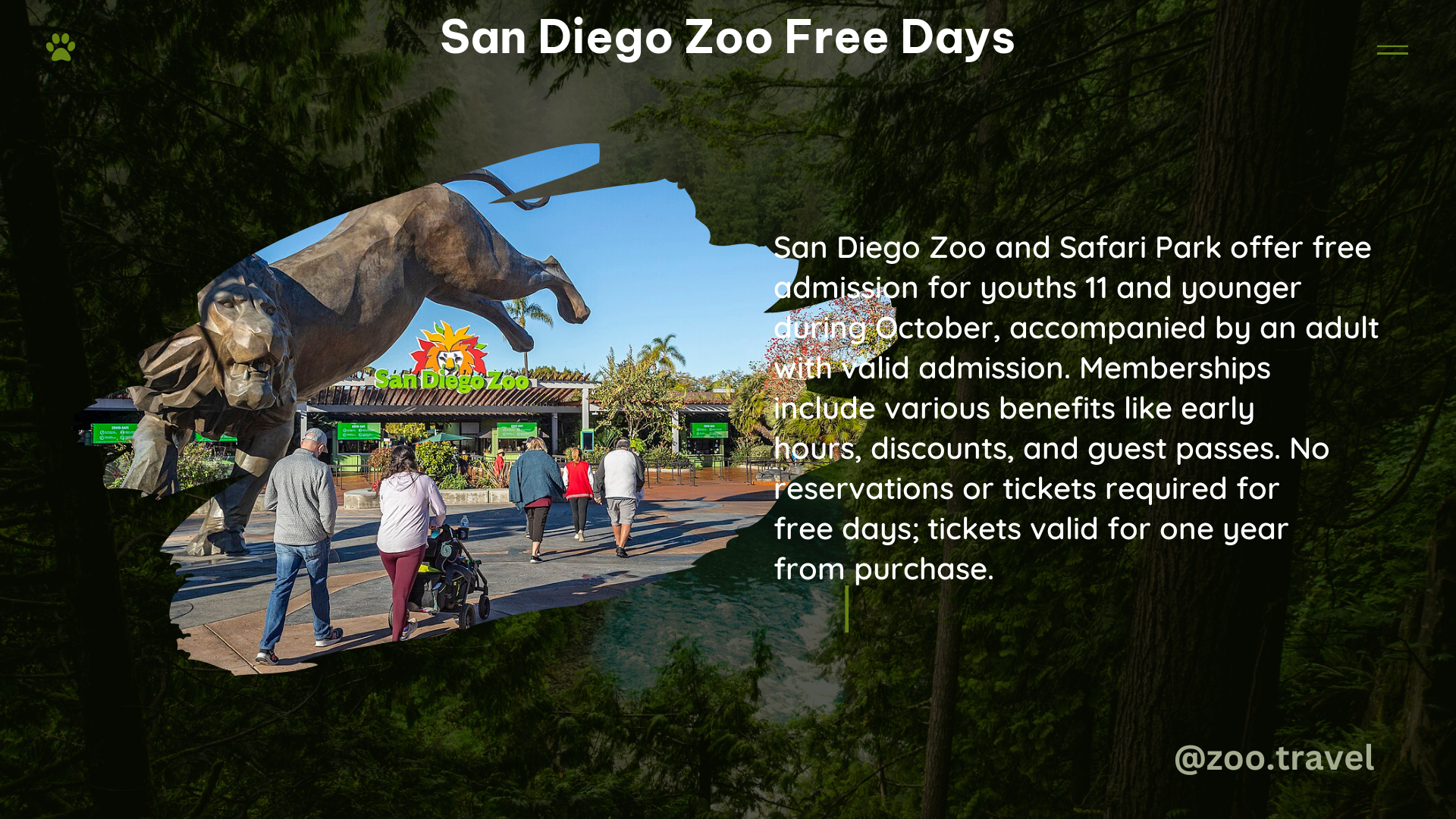 san diego zoo free days