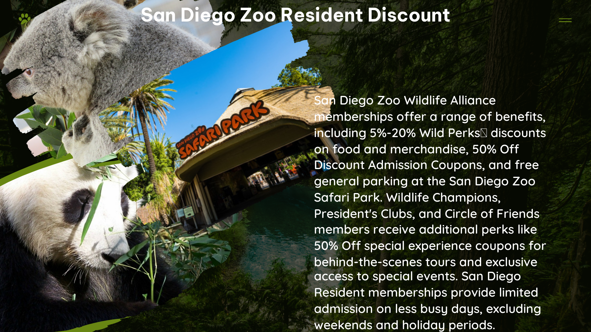 san diego zoo resident discount