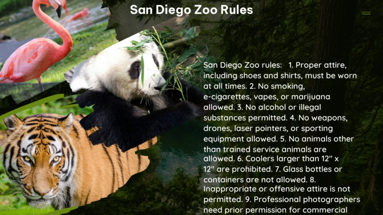 san diego zoo rules