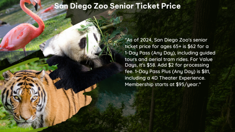 san diego zoo senior ticket price