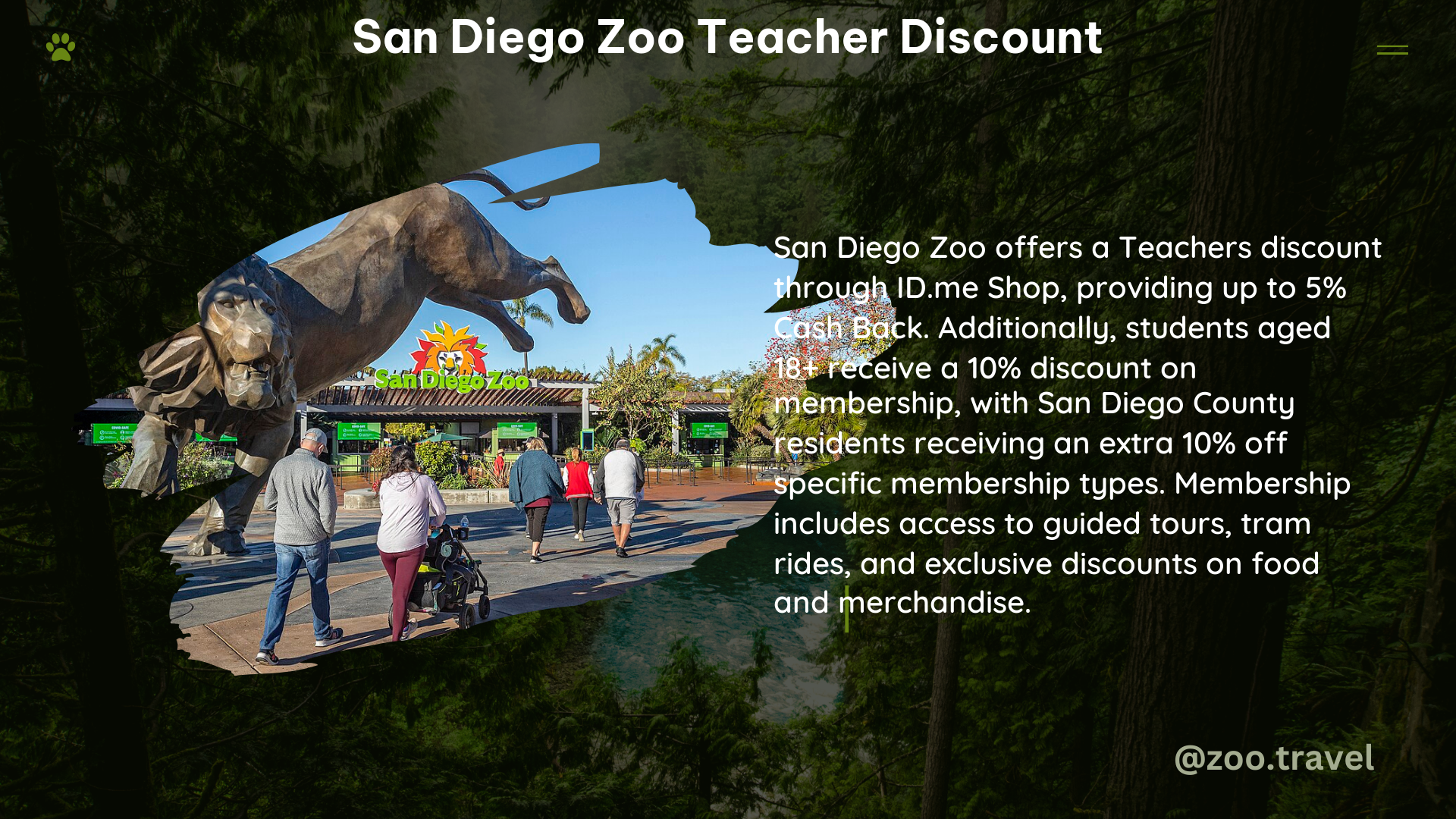 san diego zoo teacher discount