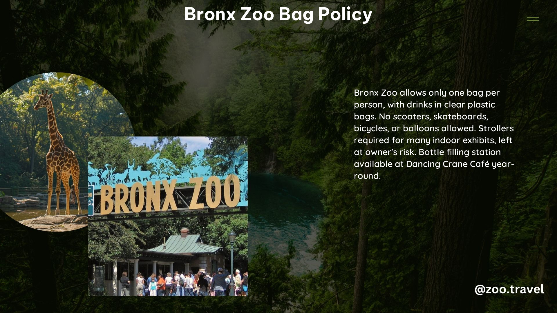 Bronx Zoo Bag Policy