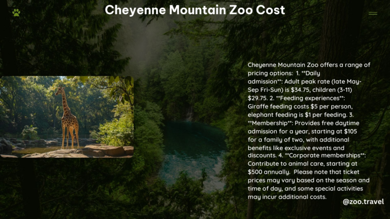 Cheyenne Mountain Zoo Cost