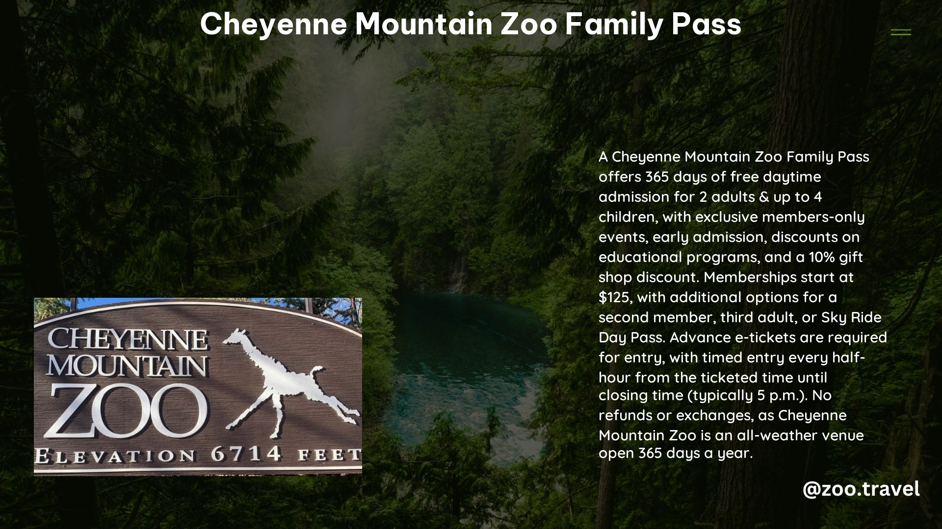 Cheyenne Mountain Zoo Family Pass