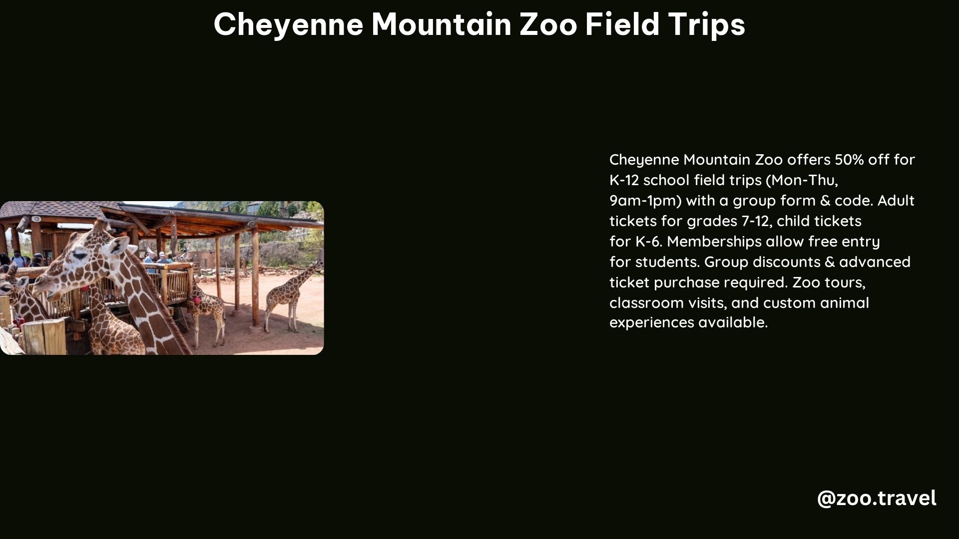 Cheyenne Mountain Zoo Field Trips