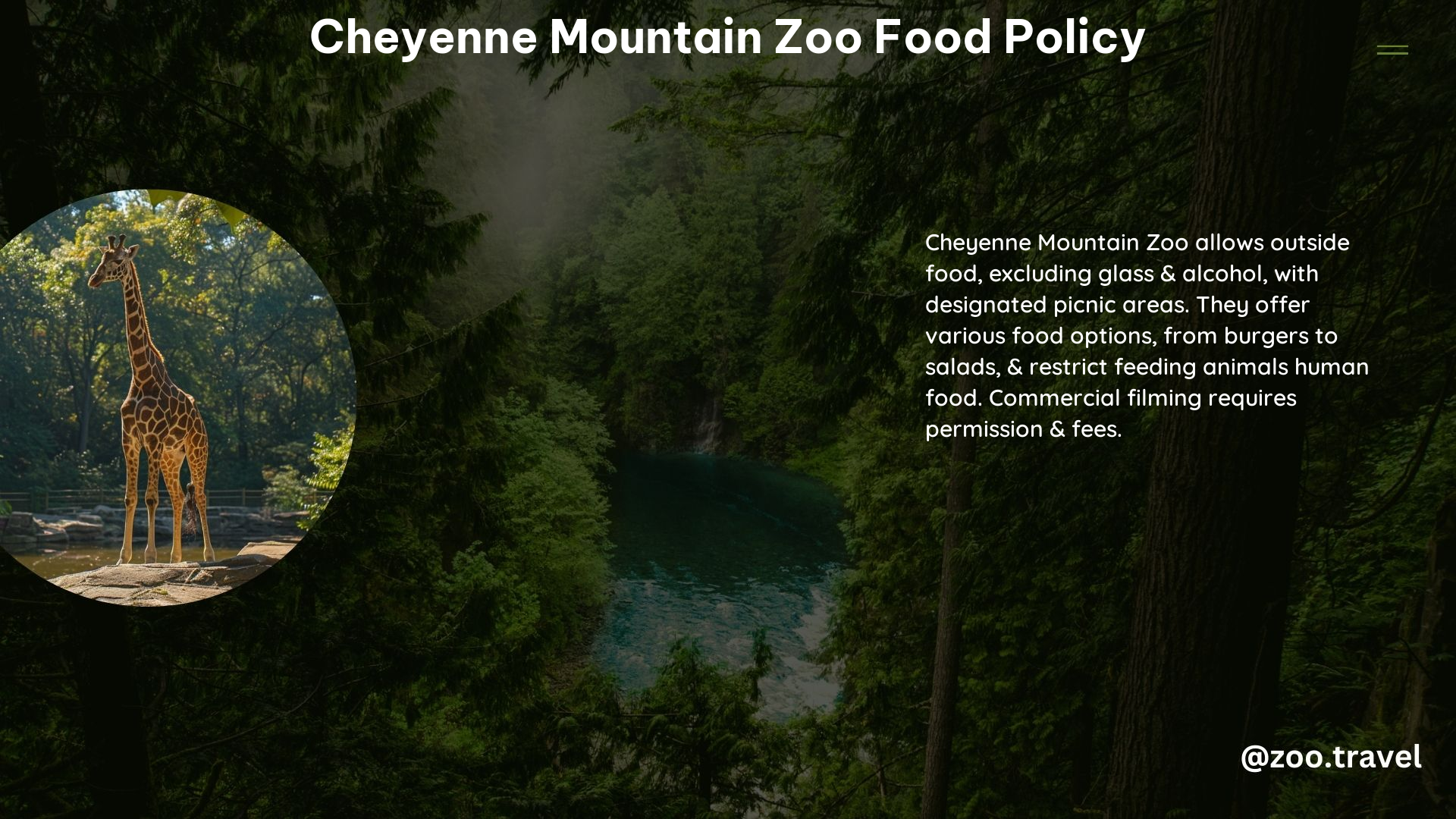 Cheyenne Mountain Zoo Food Policy