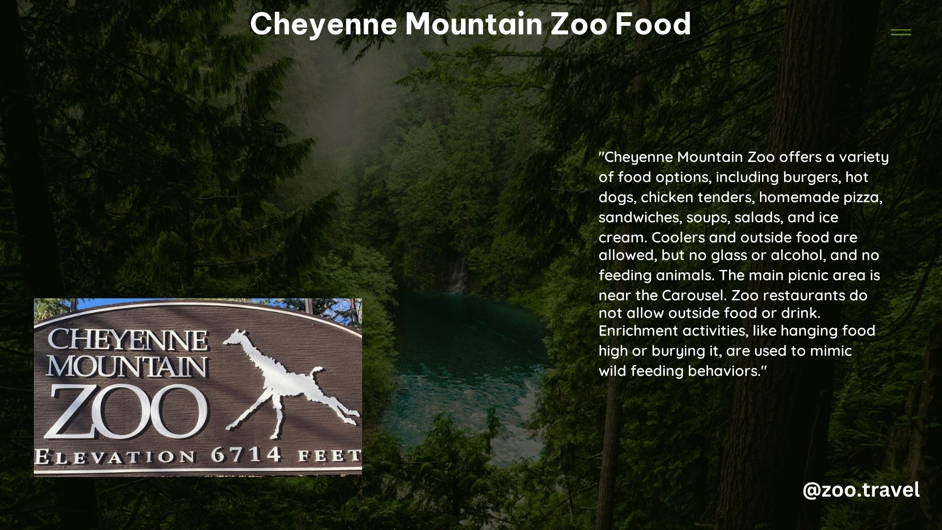 Cheyenne Mountain Zoo Food