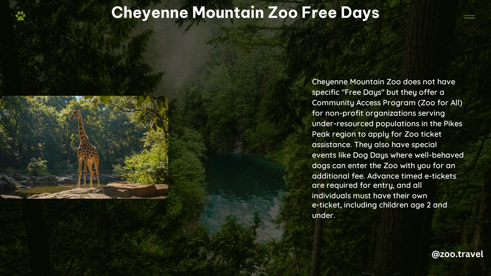 Cheyenne Mountain Zoo Free Days