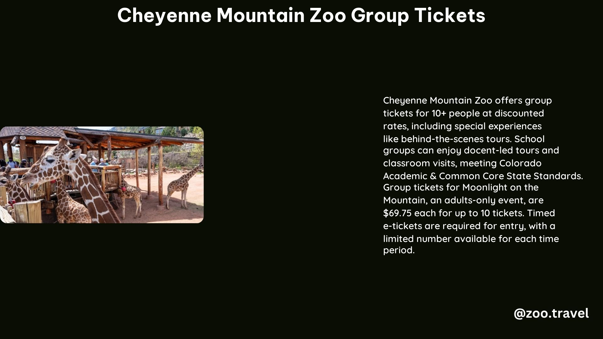 Cheyenne Mountain Zoo Group Tickets