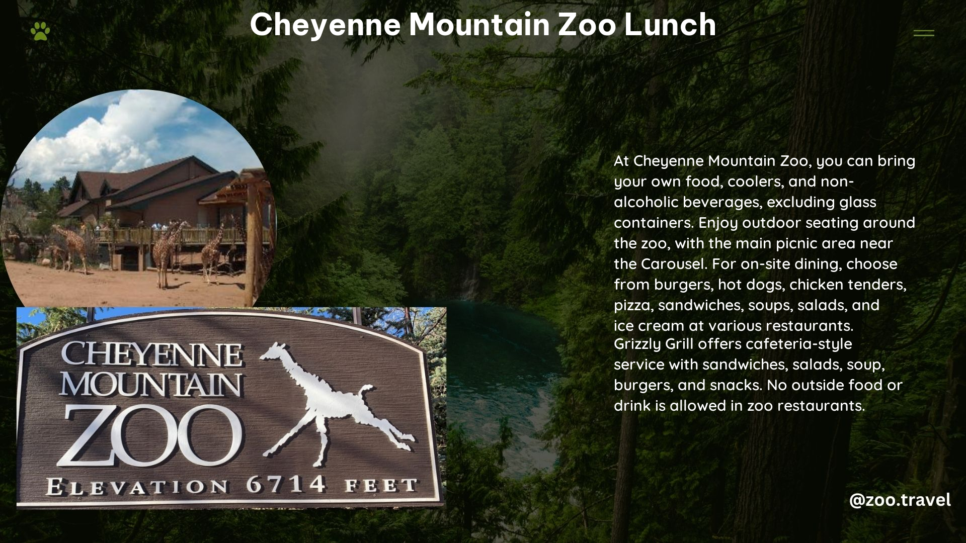 Cheyenne Mountain Zoo Lunch