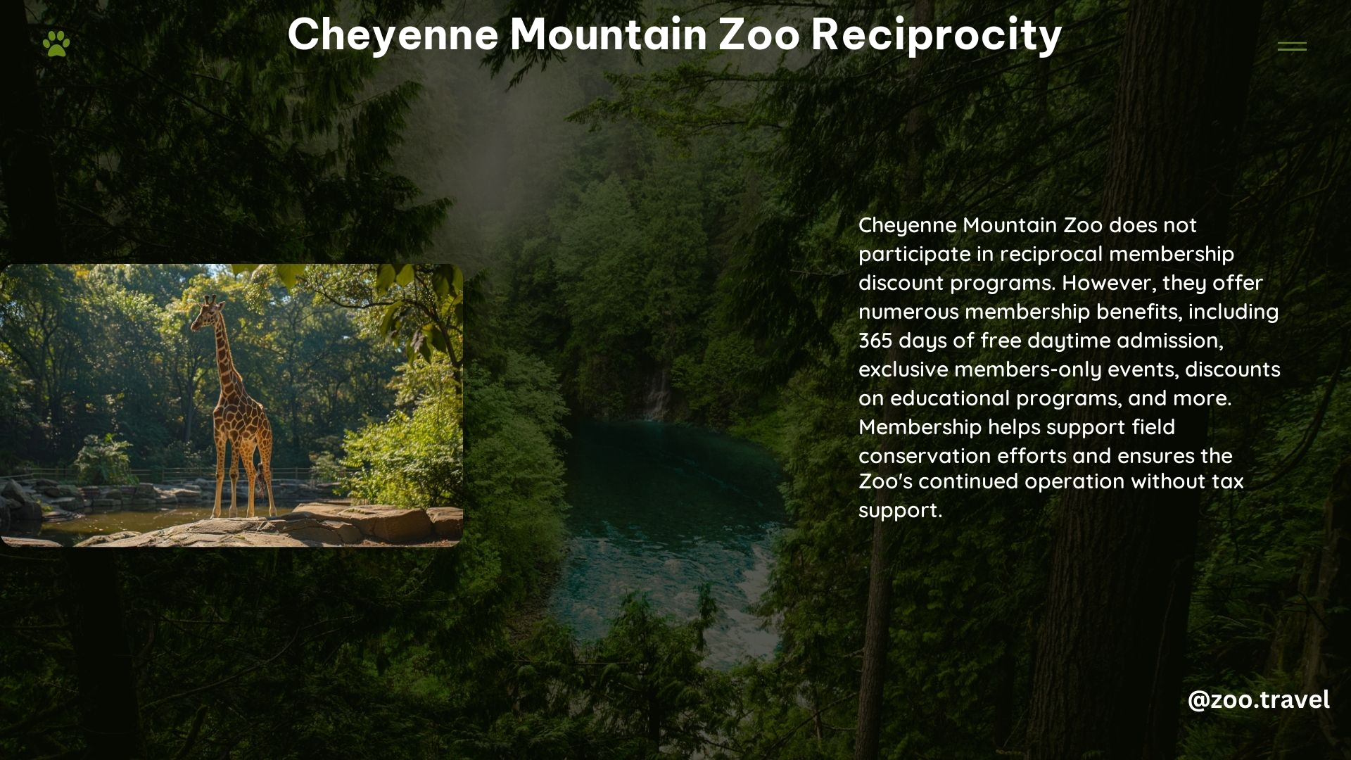 Cheyenne Mountain Zoo Reciprocity