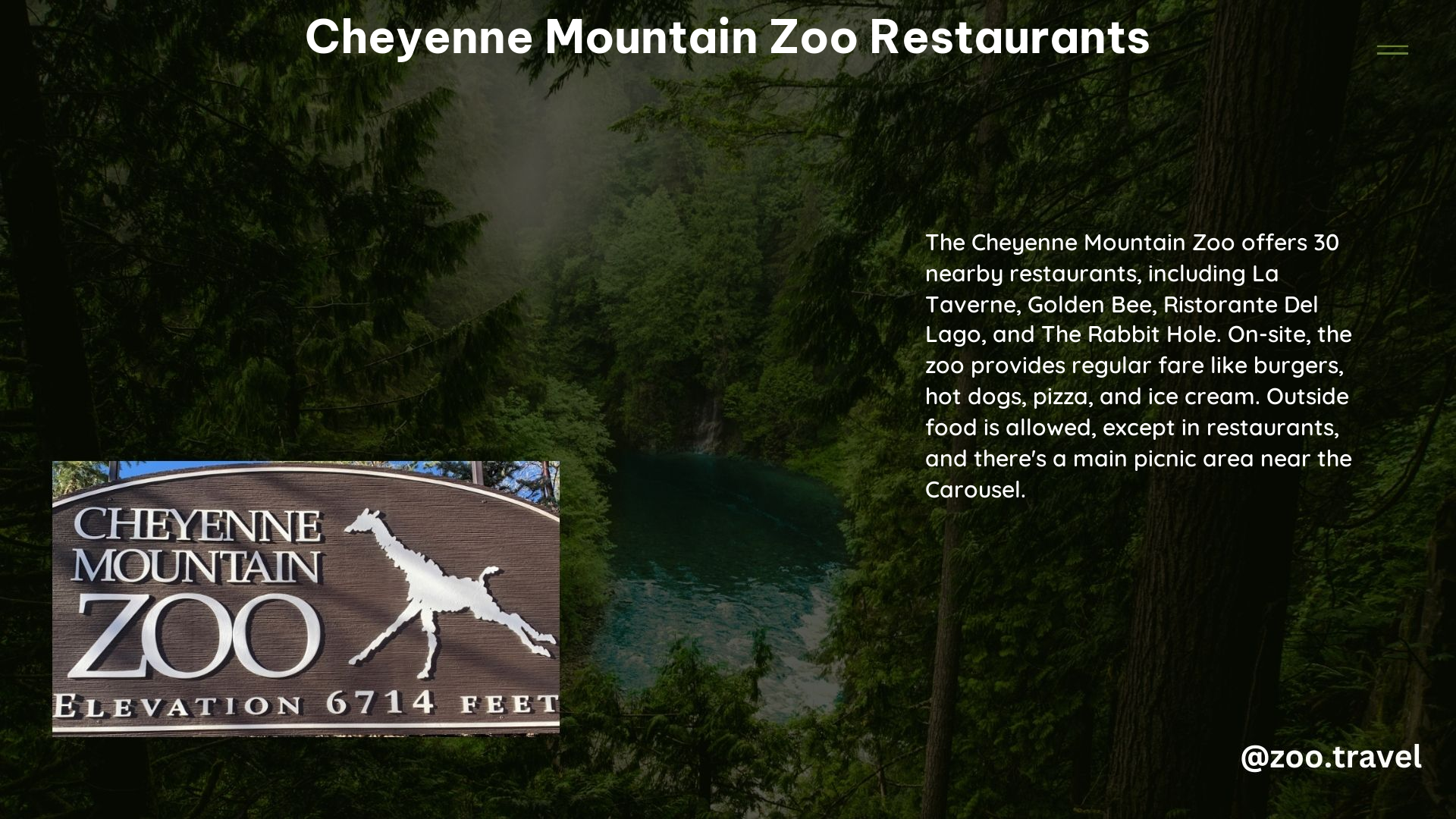 Cheyenne Mountain Zoo Restaurants