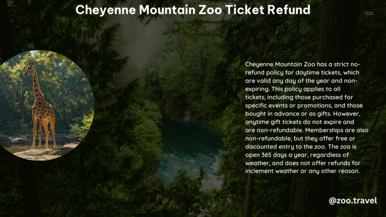 Cheyenne Mountain Zoo Ticket Refund