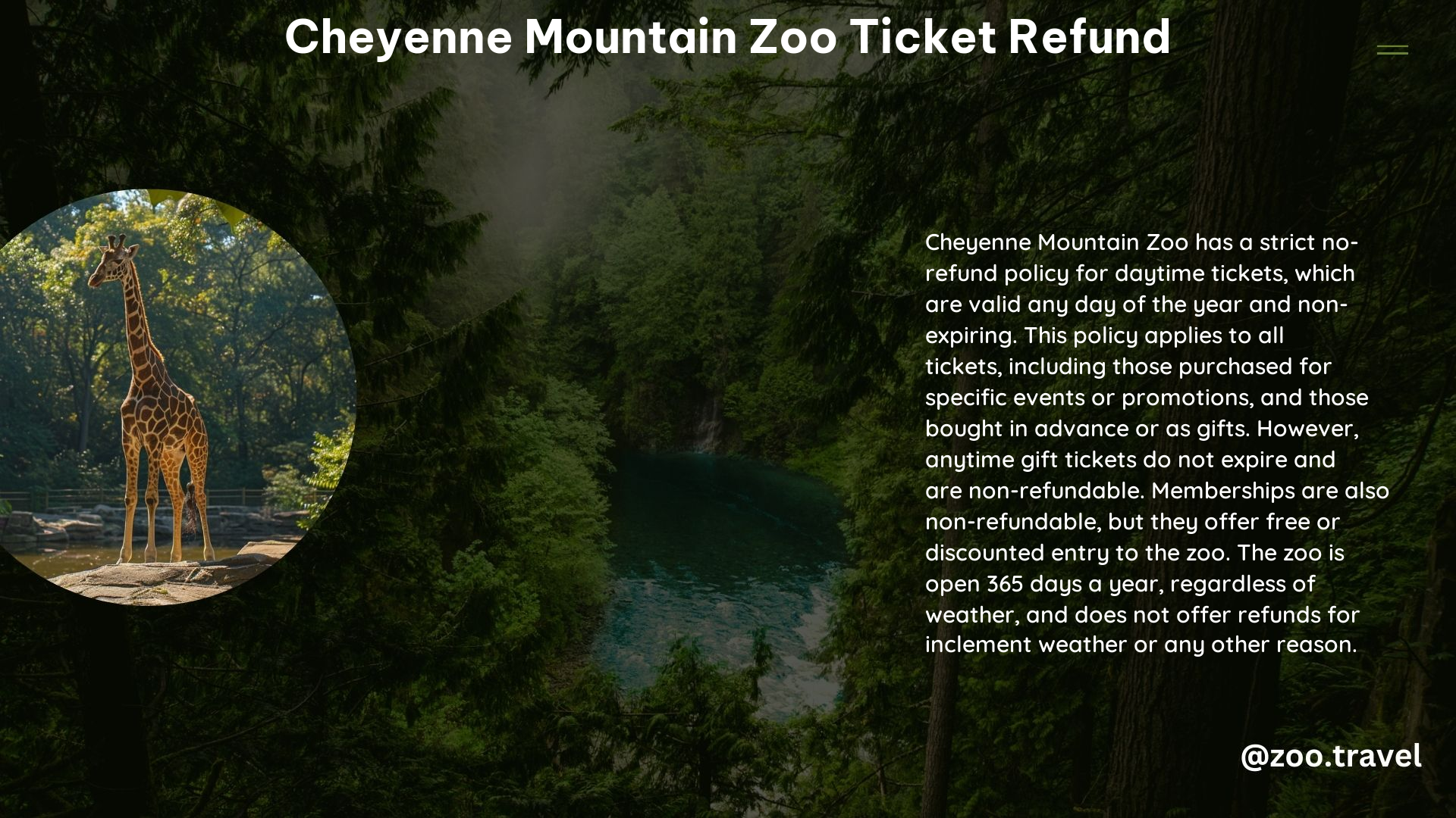 Cheyenne Mountain Zoo Ticket Refund