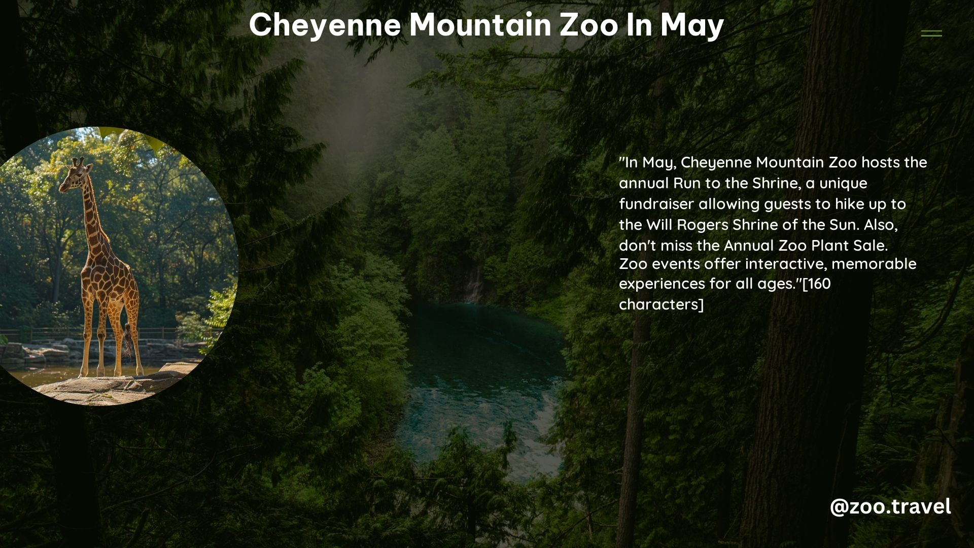 Cheyenne Mountain Zoo in May