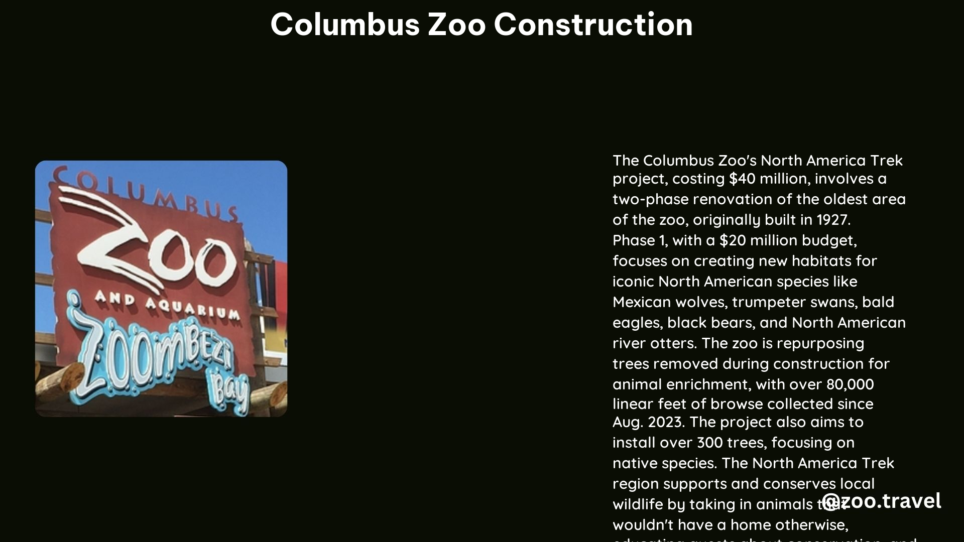 Columbus Zoo Construction