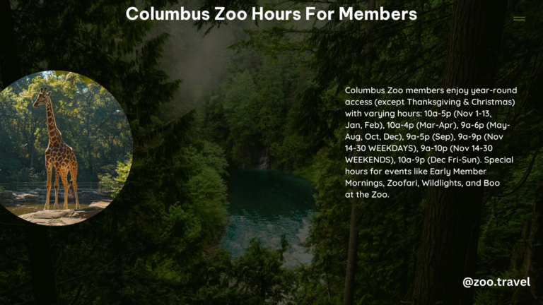 Columbus Zoo Hours for Members