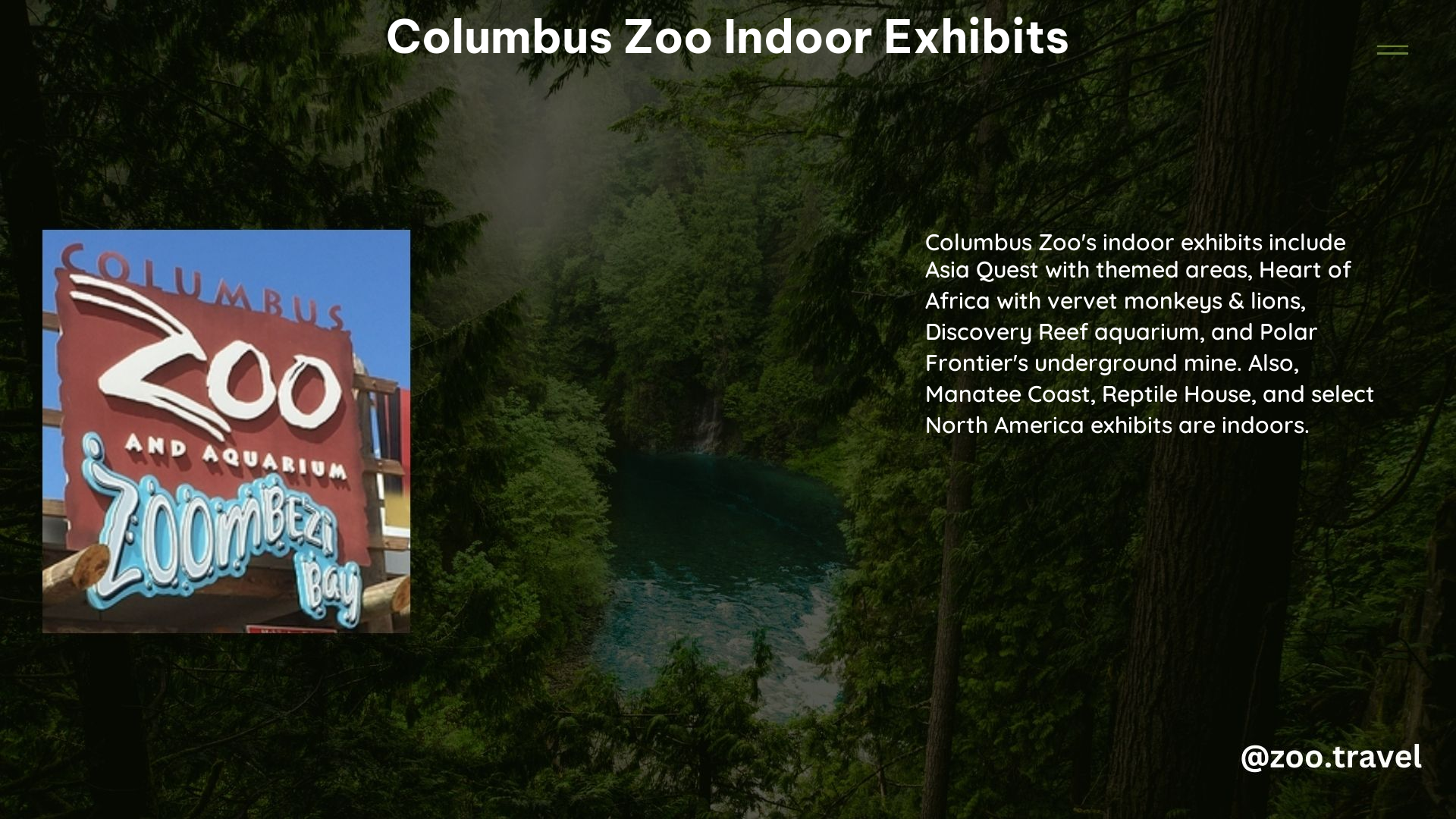 Columbus Zoo Indoor Exhibits