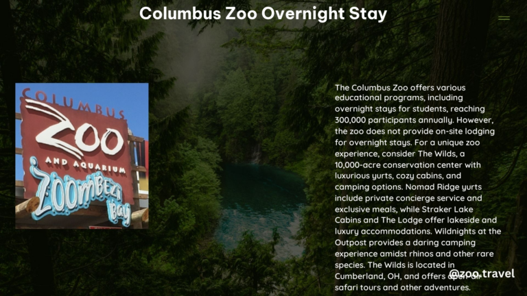 Columbus Zoo Overnight Stay