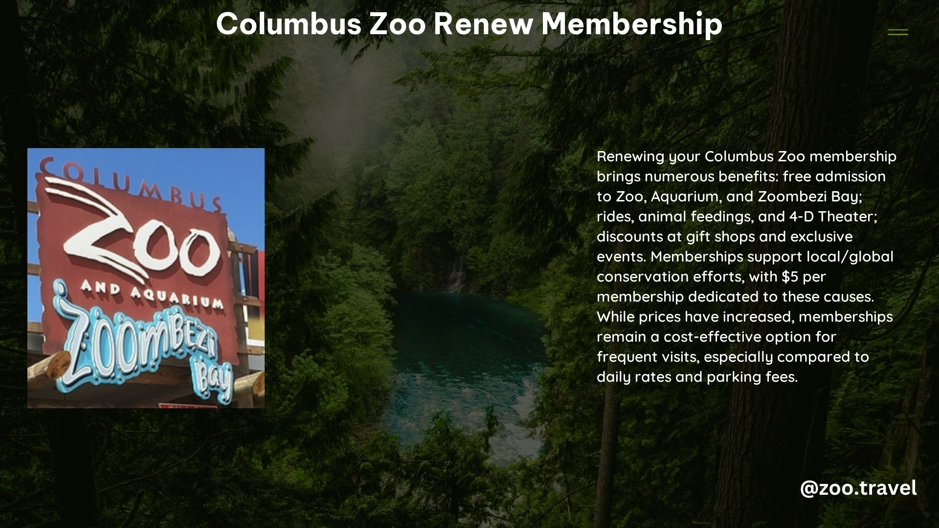 Columbus Zoo Renew Membership