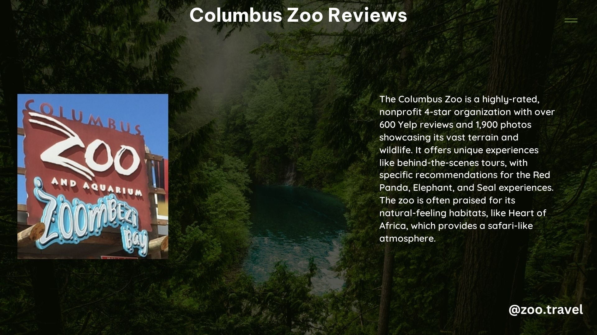 Columbus Zoo Reviews