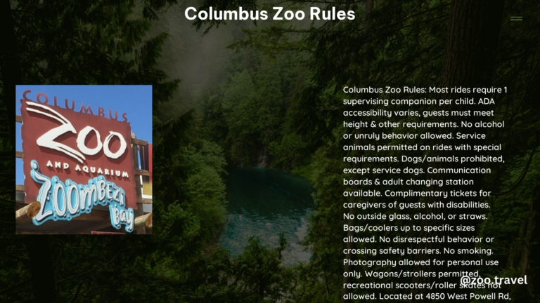 Columbus Zoo Rules