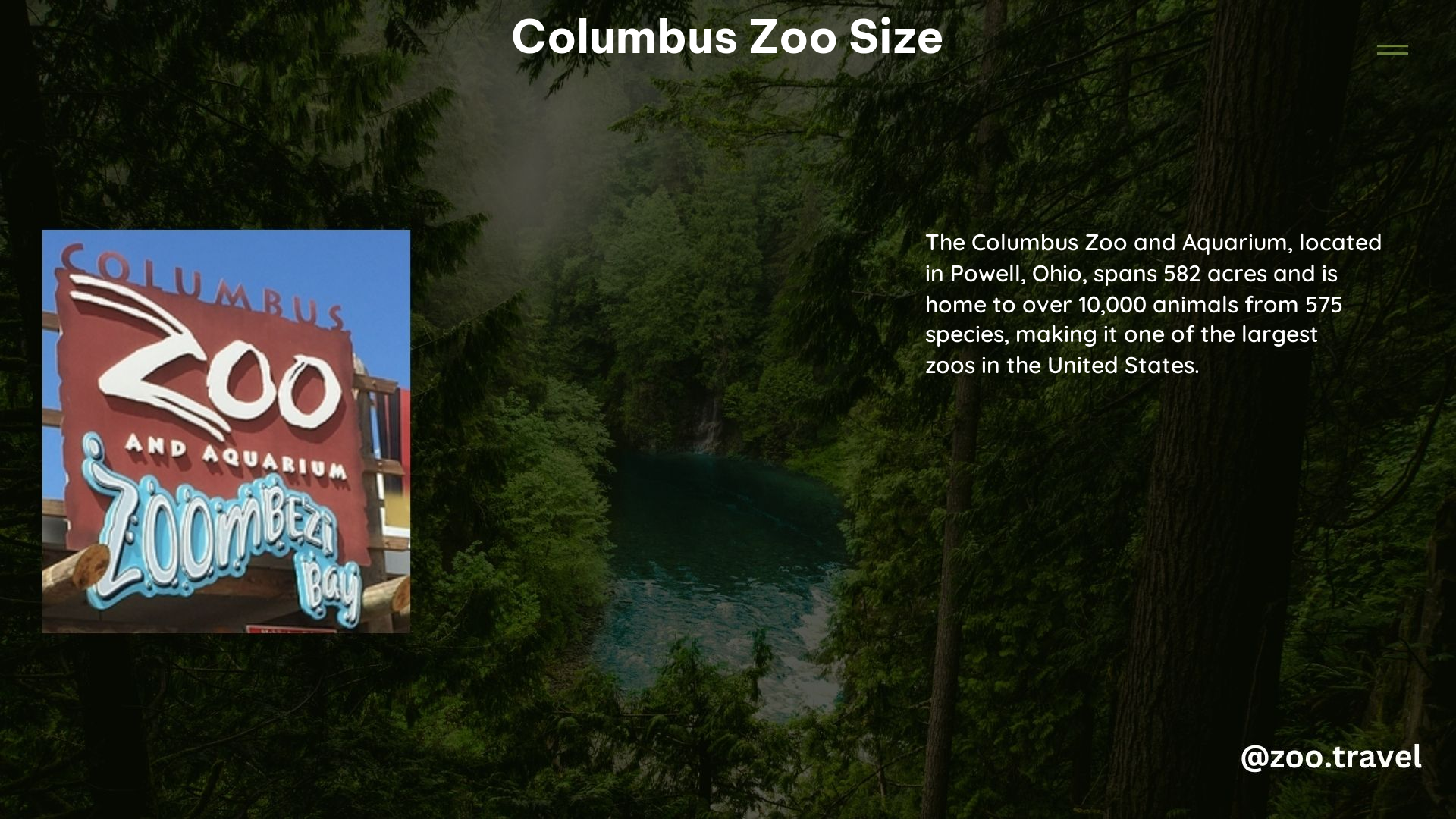 Columbus Zoo Size