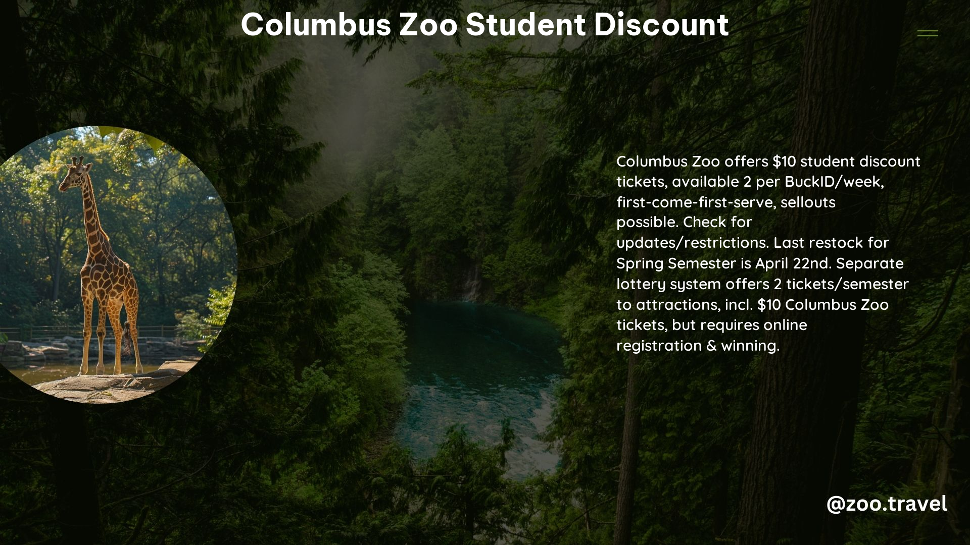 Columbus Zoo Student Discount