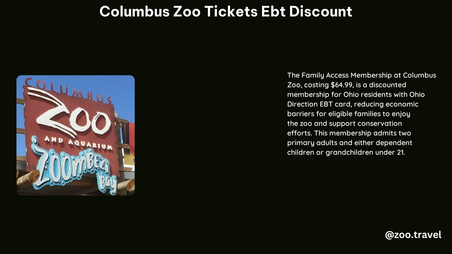 Columbus Zoo Tickets Ebt Discount