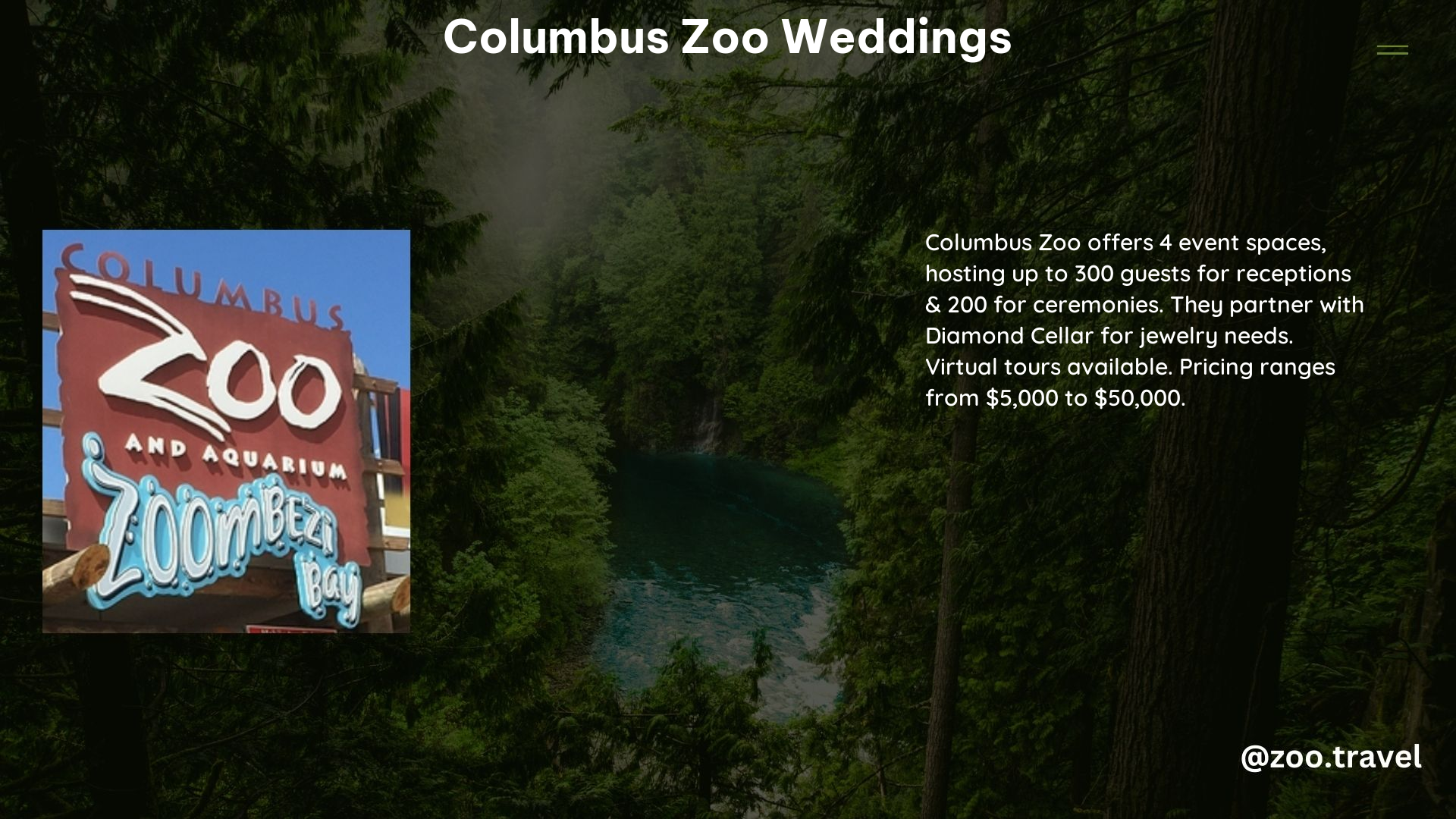 Columbus Zoo Weddings