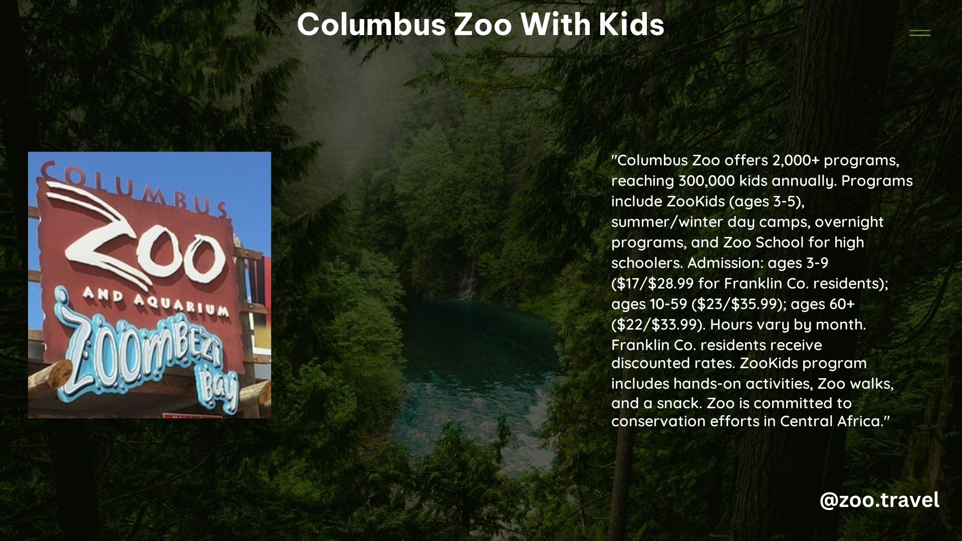 Columbus Zoo With Kids