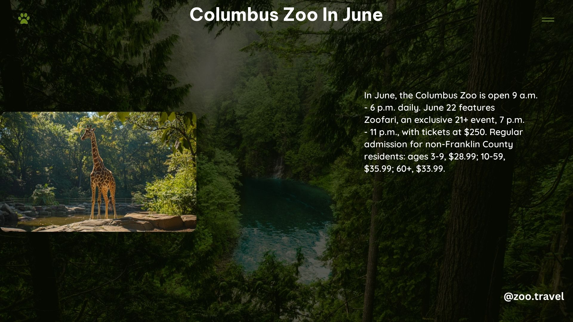 Columbus Zoo in June