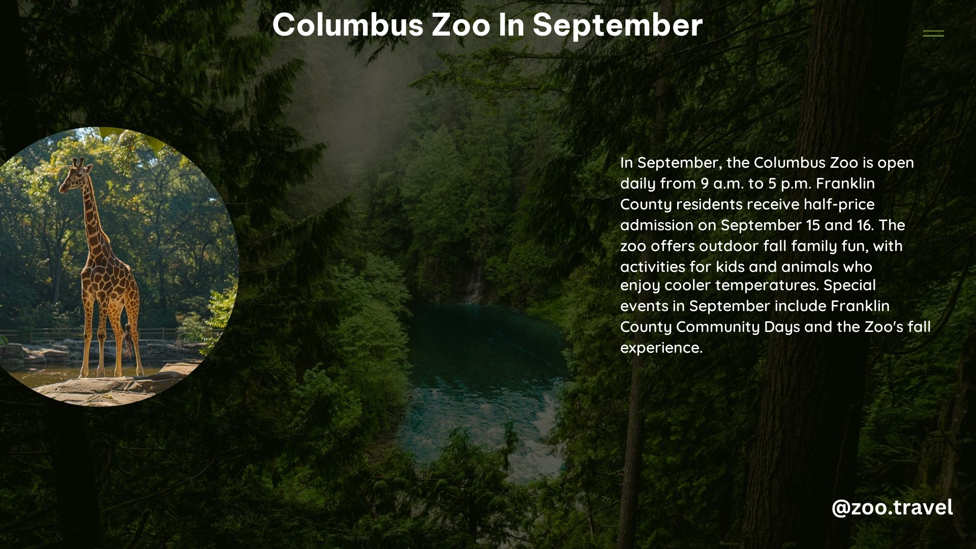 Columbus Zoo in September