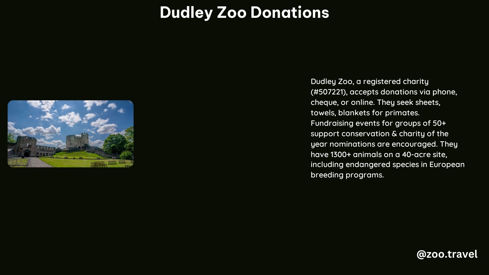 Dudley Zoo Donations