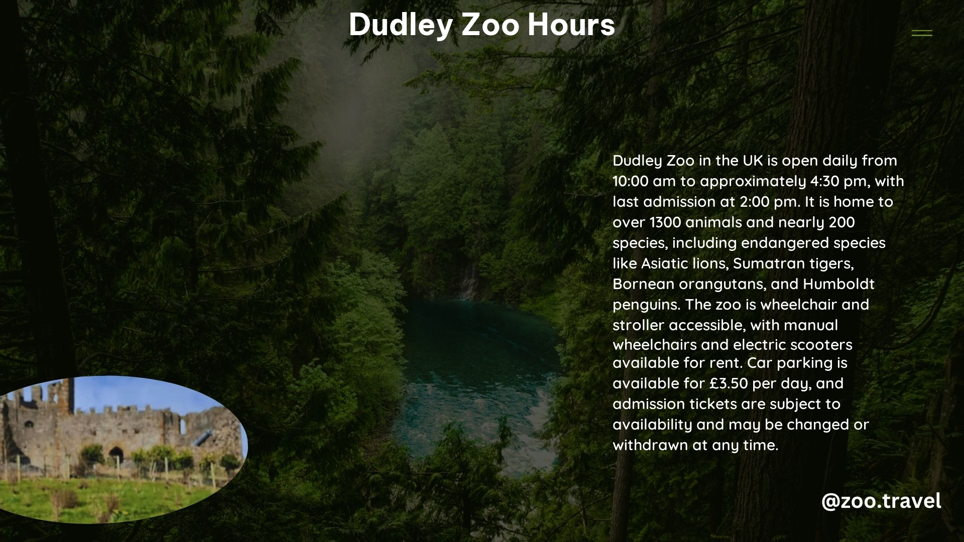 Dudley Zoo Hours