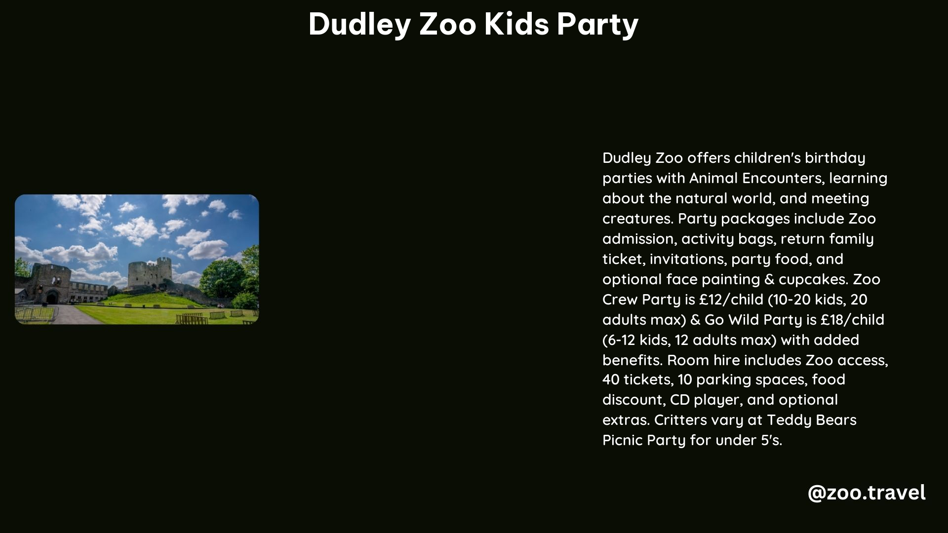 Dudley Zoo Kids Party