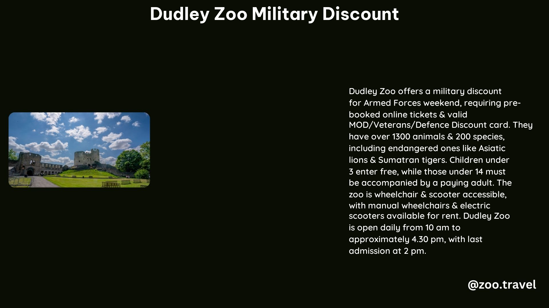 Dudley Zoo Military Discount